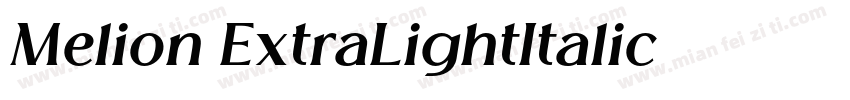Melion ExtraLightItalic字体转换